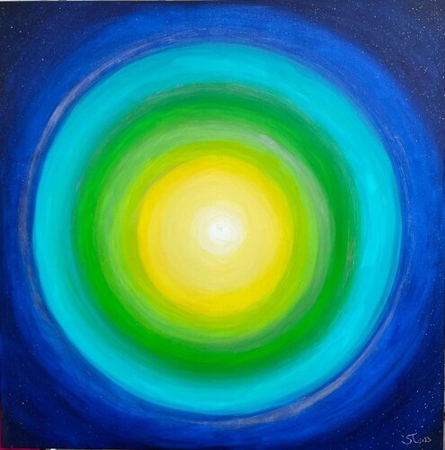 Universum und die kosmische Verbindung van Stefanie Taubenheim, Schilderij te koop op Singulart