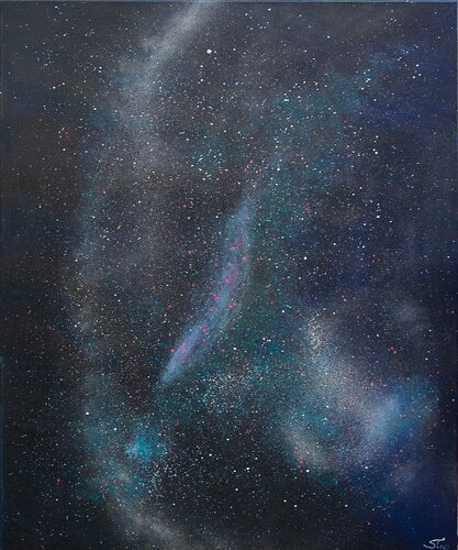 Universum und die kosmische Verbindung van Stefanie Taubenheim, Schilderij te koop op Singulart