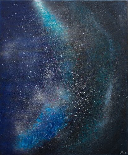 Universum und die kosmische Verbindung van Stefanie Taubenheim, Schilderij te koop op Singulart