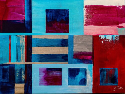 Magic Square Retro II als hochwertigen Druck! van Stefanie Taubenheim, Schilderij te koop op Singulart
