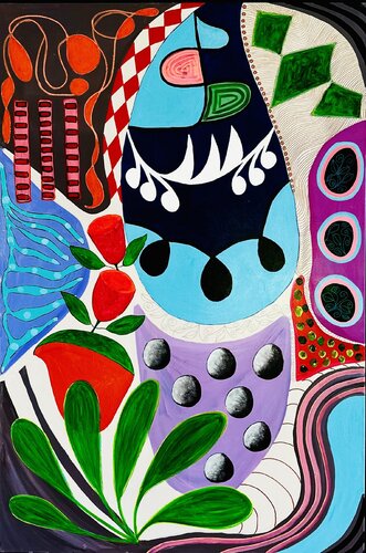 Good Vibes di Lone Gadegaard Dyrby, Pittura in vendita su Singulart