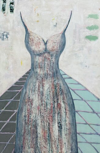 The Dress - the body - the female beauty di Lone Gadegaard Dyrby, Pittura in vendita su Singulart