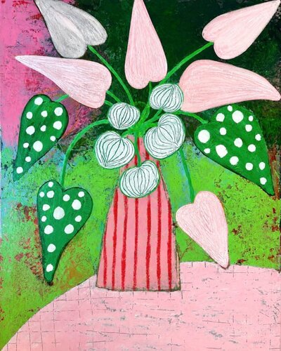 Love Blossom de Lone Gadegaard Dyrby, Pintura a la venta en Singulart