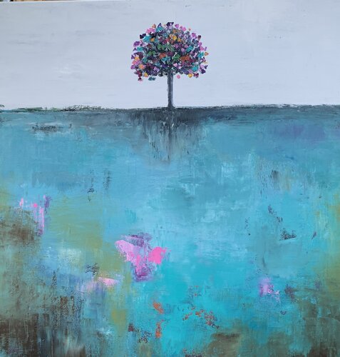 The Butterfly Tree di Laure Bury, Pittura in vendita su Singulart