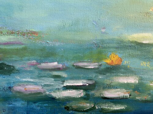 Lily Pond III di Laure Bury, Pittura in vendita su Singulart