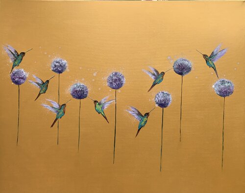 La Vie Est Belle ~ on Gold IX von Laure Bury, Malerei kaufen auf Singulart