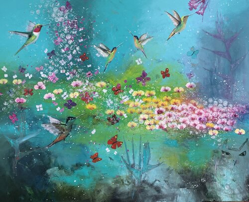 Away With The Faeries II di Laure Bury, Pittura in vendita su Singulart