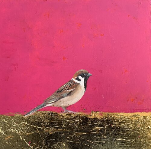 Male Sparrow by Laure Bury, Painting for Sale on Singulart