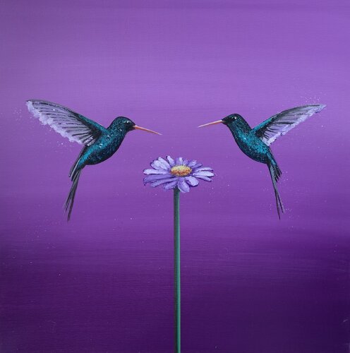 Two Hummingbirds ~ One Love II Laure Bury