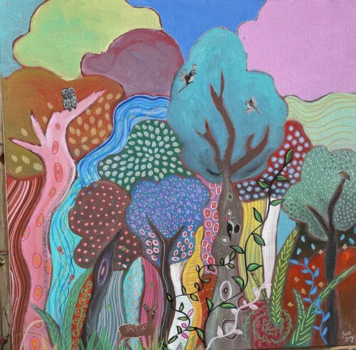 Down By The River V van Laure Bury, Schilderij te koop op Singulart