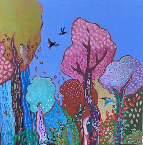 Down By The River VII van Laure Bury, Schilderij te koop op Singulart