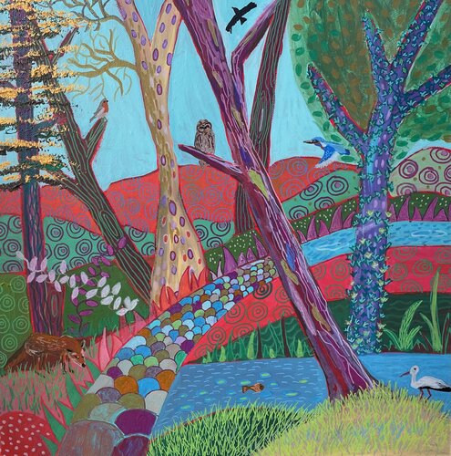 Where Rivers Meet van Laure Bury, Schilderij te koop op Singulart