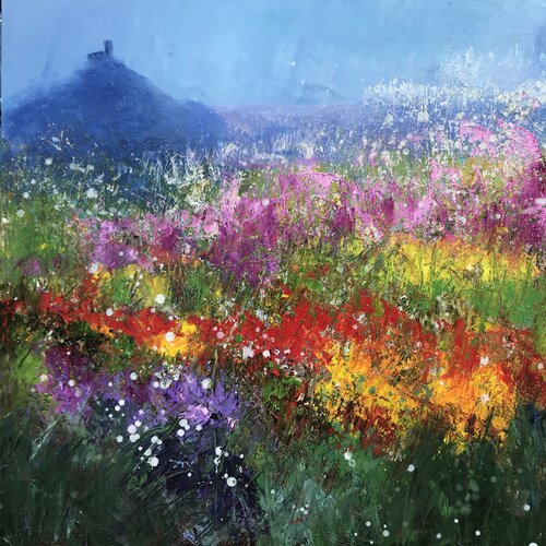 Magic At Brentor Church di Laure Bury, Pittura in vendita su Singulart