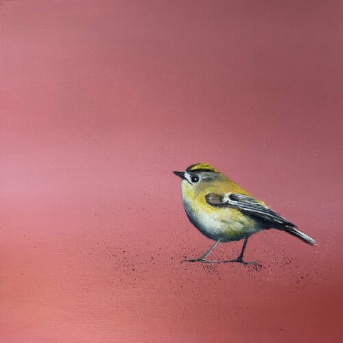 Gold Crest ~ on Rose Gold di Laure Bury, Pittura in vendita su Singulart