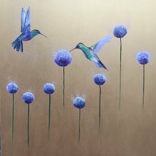 La Vie Est Belle ~ on gold II di Laure Bury, Pittura in vendita su Singulart