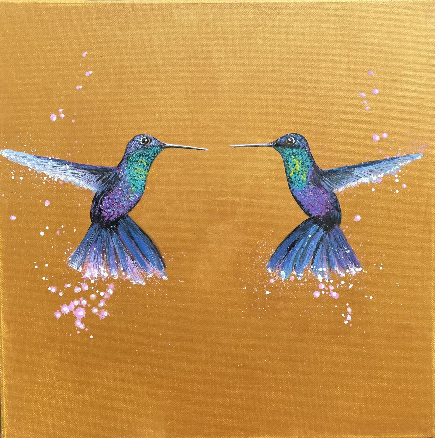 Messengers of Joy II Laure Bury Original painting for sale