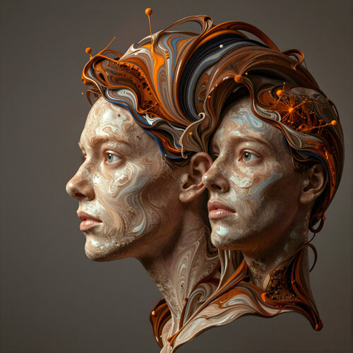 Recursive Identities I - from the series "Rust Orange and Dim Blue" von Stefan Eisele, Digital kaufen auf Singulart