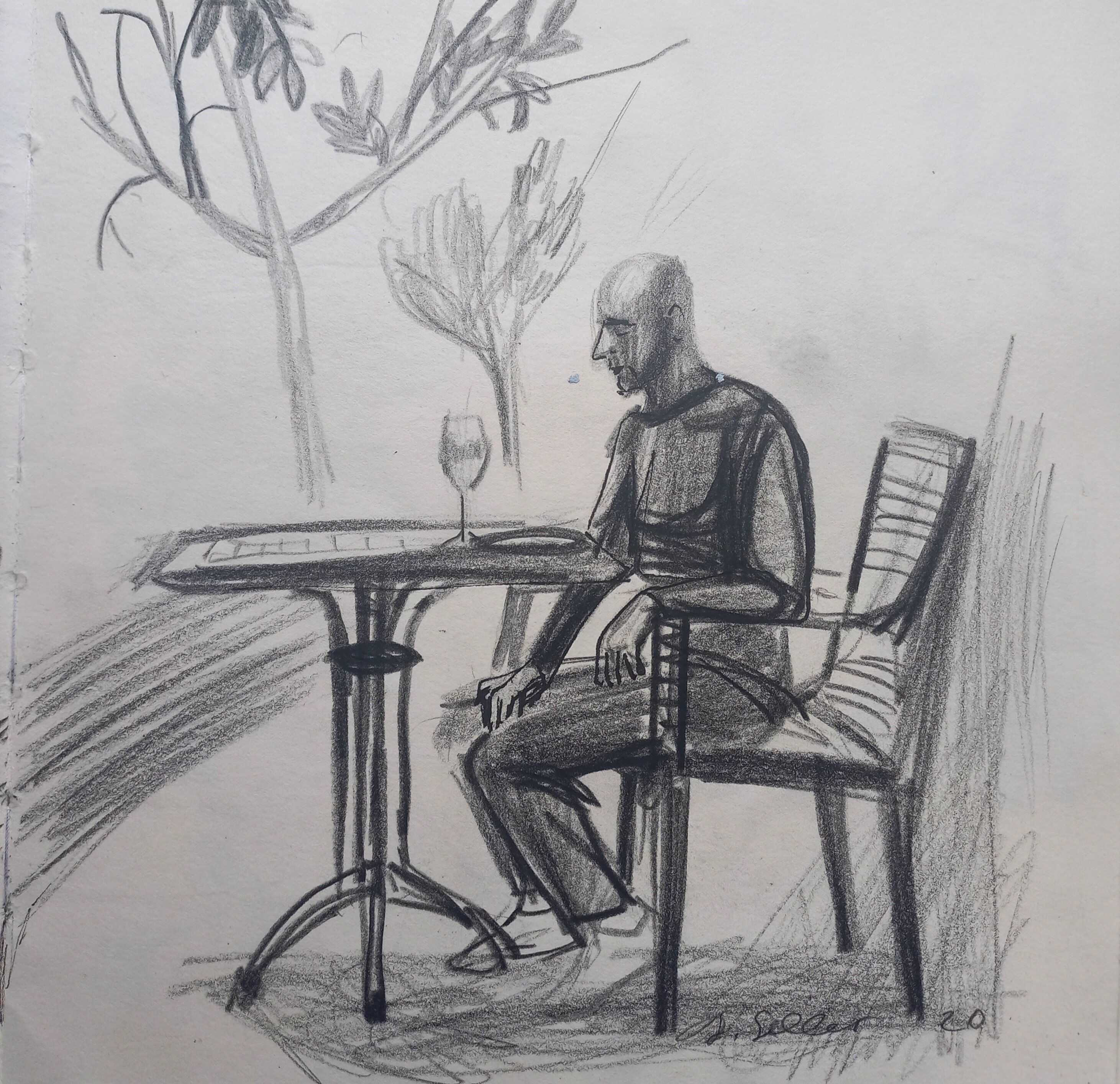 Glass of wine, study