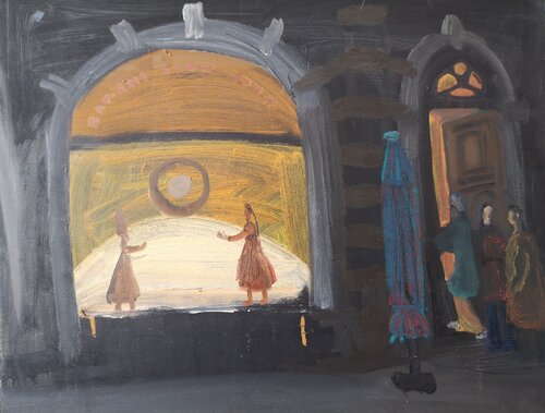 Indian Restaurant de Irina Seller, Pintura a la venta en Singulart