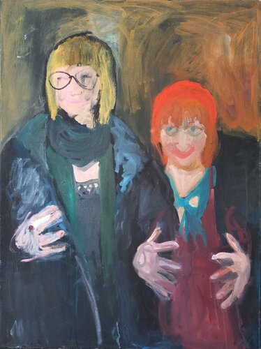 Portrait, two women von Irina Seller, Malerei kaufen auf Singulart