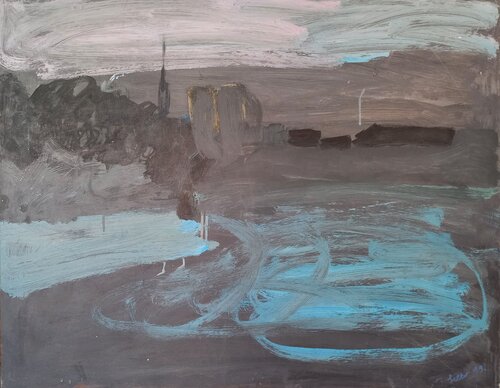 Abstrakte Landschaft (Paris) von Irina Seller, Malerei kaufen auf Singulart