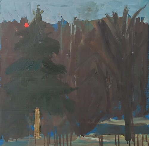 Park at night by Irina Seller, Painting for Sale on Singulart