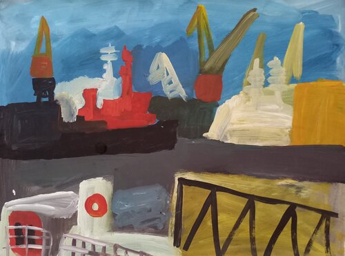 Harbour scene von Irina Seller, Malerei kaufen auf Singulart