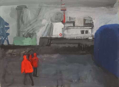 Heavy cargo ship in the harbor Irina Seller