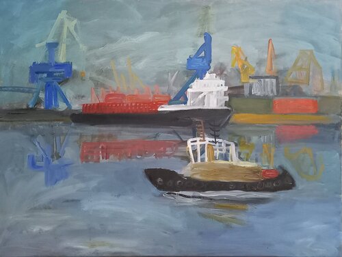 Harbour scenery von Irina Seller, Malerei kaufen auf Singulart