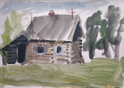Small house in the wilderness by Irina Seller, Painting for Sale on Singulart