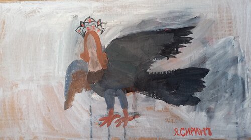 I am a Paradise Bird (Sirin) van Irina Seller, Schilderij te koop op Singulart