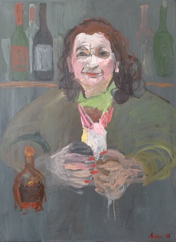 The cognac drinker van Irina Seller, Schilderij te koop op Singulart