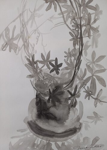 Studie einer Passionsblume de Irina Seller, Dibujo a la venta en Singulart