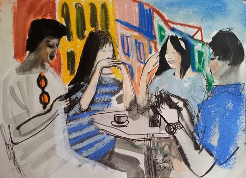 Corean tourists di Irina Seller, Disegno in vendita su Singulart