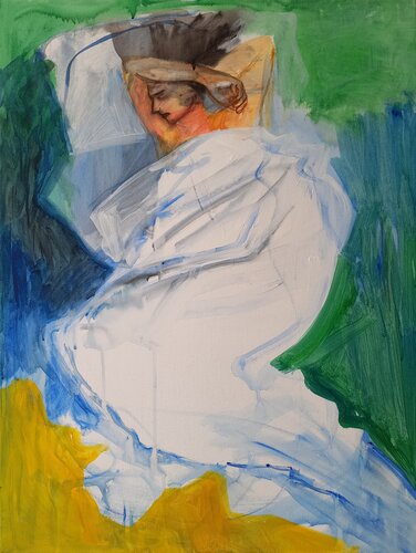 A Dream in Blue, Green, and Yellow von Irina Seller, Malerei kaufen auf Singulart