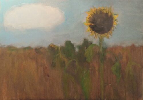 The Sunflower. Landscape par Irina Seller, Peinture en vente sur Singulart