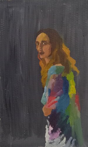 Portrait of a woman. Her story. Striving for freedom. di Irina Seller, Pittura in vendita su Singulart