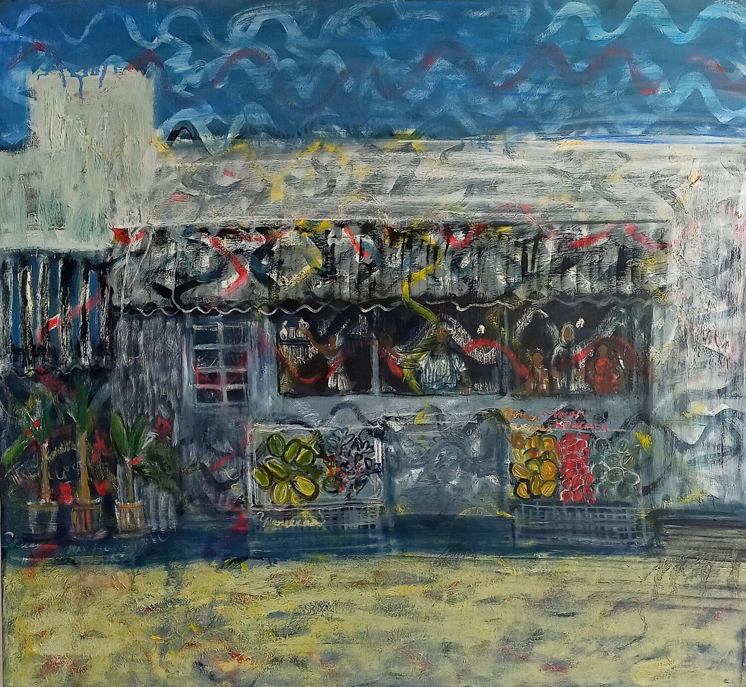 Oriental grocery shop Irina Seller Dipinto originale in vendita