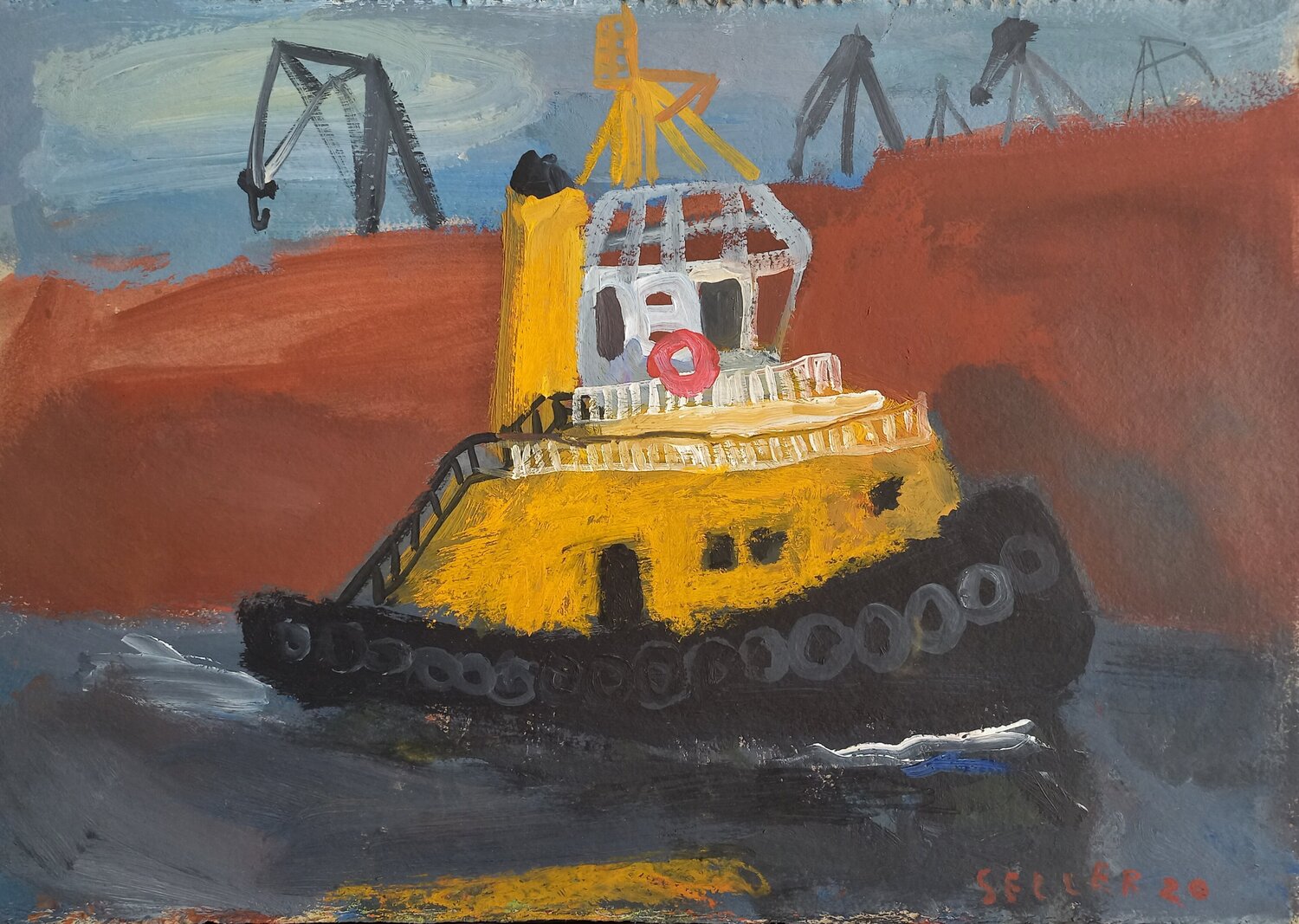 Schleppschiff mit Kränen Irina Seller