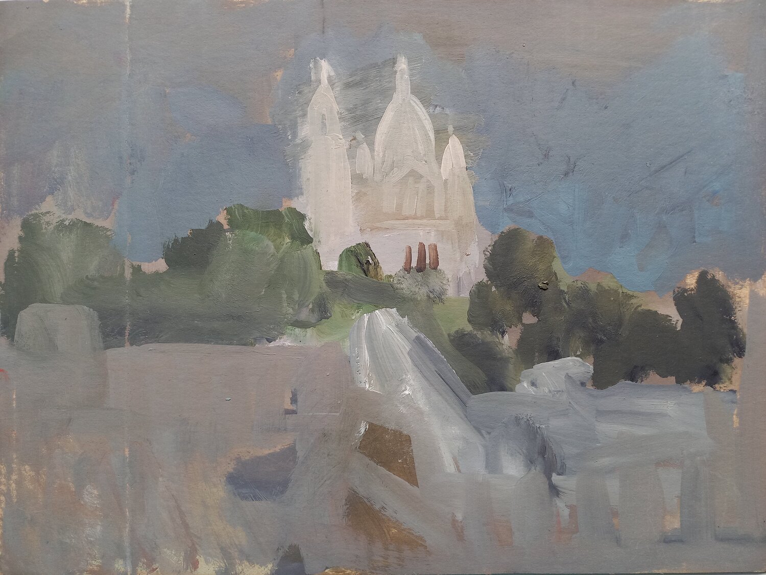 Study of the Montmartre Irina Seller Originalgemälde zu verkaufen