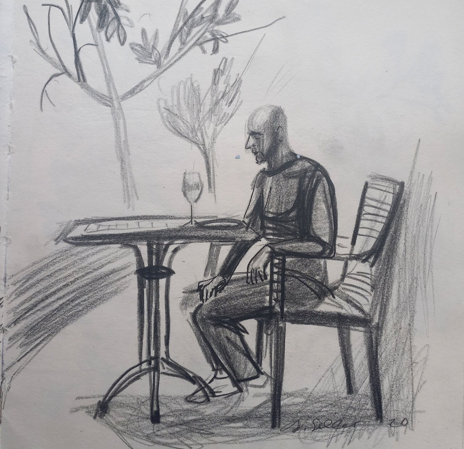 Glass of wine, study Irina Seller