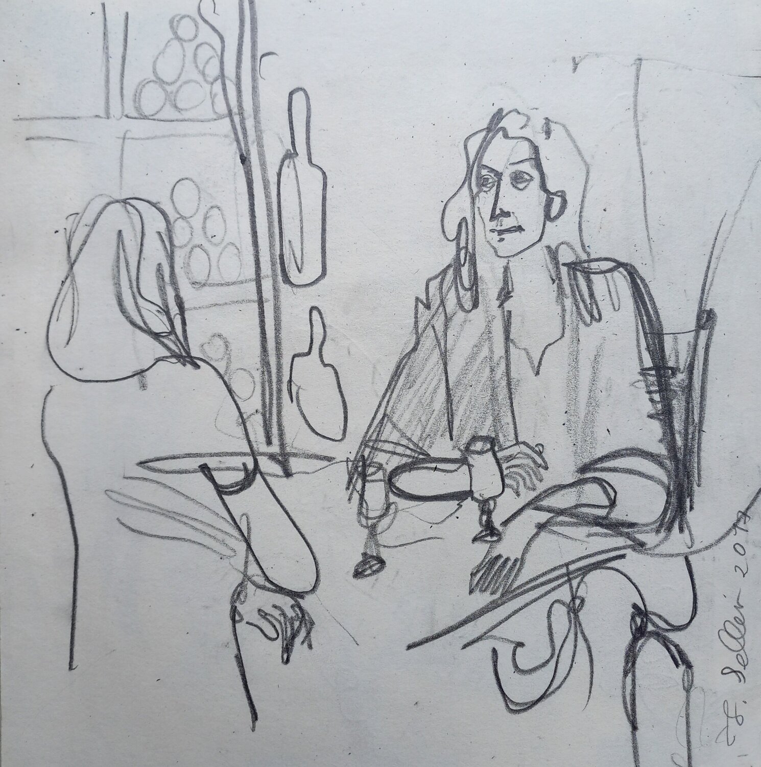 Café Zeichnung Irina Seller