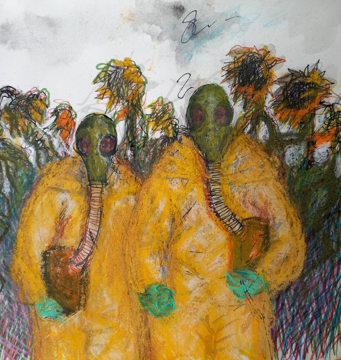 Love in dystopian times Irina Seller Werk auf Papier zu verkaufen
