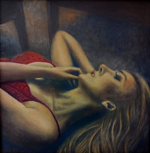 The blue carpet by Thomas Sipos, Painting for Sale on Singulart