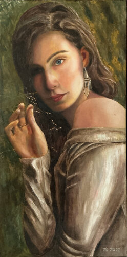Girl with earrings di Thomas Sipos, Pittura in vendita su Singulart