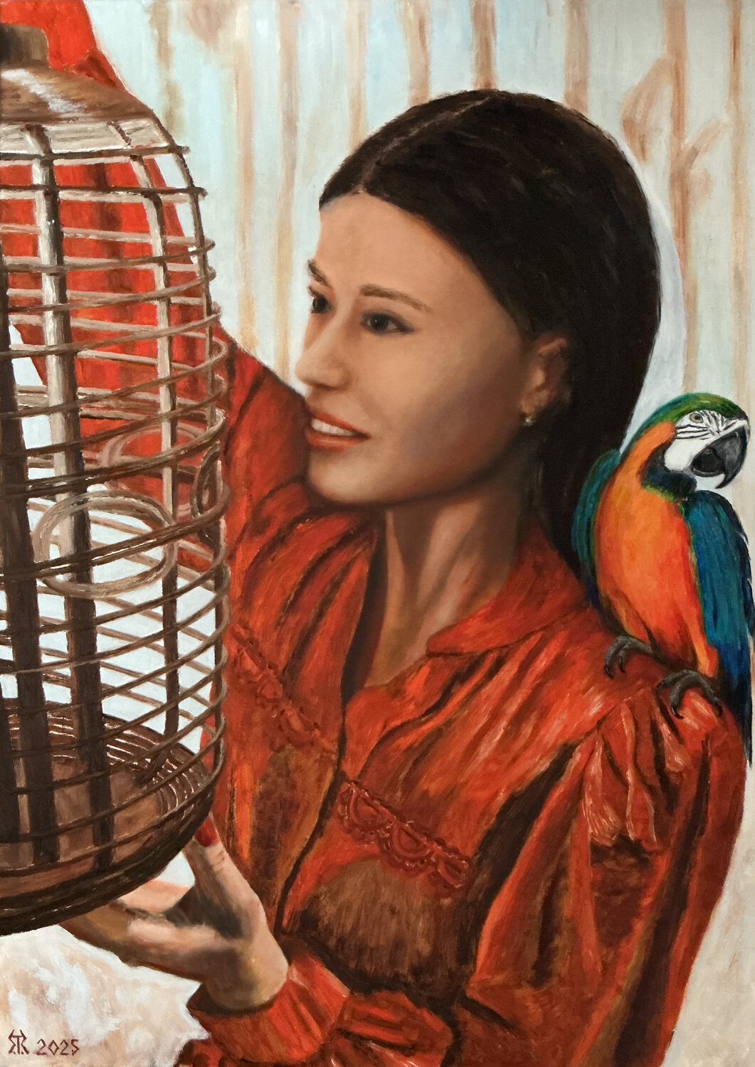 The empty cage Thomas Sipos Original painting for sale