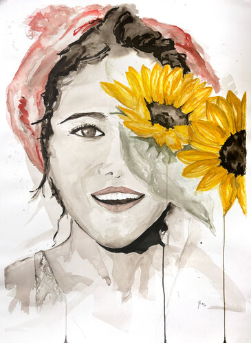 Sunflowers von Jennifer Blaschek, Werk auf Papier kaufen auf Singulart