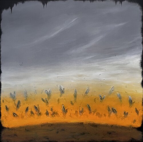 Among The Fields of Gold par Alexandra Ziółkowska, Peinture en vente sur Singulart