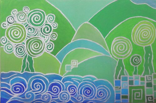 My favorite landscape by Tímea M.N., Painting for Sale on Singulart