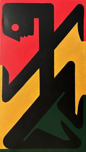 Trapped #5 - African Dance van Roberto Merra, Schilderij te koop op Singulart